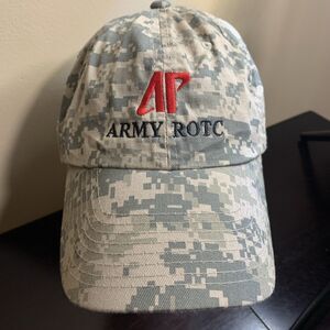 Army ROTC Camo Adjustable Baseball Hat Strapback OSFM